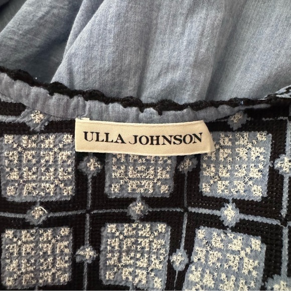 ULLA JOHNSON August Mini Dress in Chambray Size 4 - Picture 7 of 12